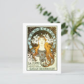 ヴィンテージアールヌーボーミュシャサラ・ベルンハルト ポストカード (スタンド正面)