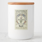 ヴィンテージアールヌーボーミュシャハーブラベルテンプレート フードラベル (正面)