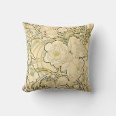 ヴィンテージアールヌーボーミュシャフローラ牡丹模様 クッション (正面)