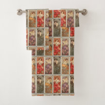 ヴィンテージアールヌーボーミュシャ大切ストーンズ模様