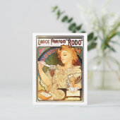 ヴィンテージアールヌーボーミュシャ香水 ポストカード (スタンド正面)