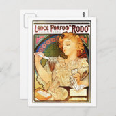 ヴィンテージアールヌーボーミュシャ香水 ポストカード (正面/裏面)