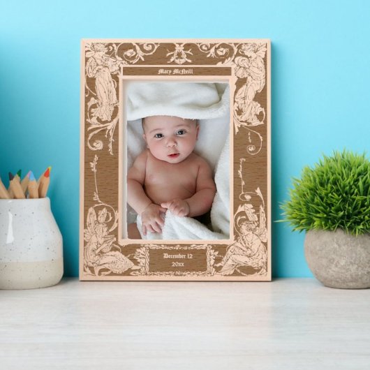 ヴィンテージアールヌーボーミュージカルフェイ縁どリー レーザー彫刻フレーム