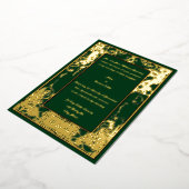 ヴィンテージアールヌーボーミュージカルフェイ縁どリー 箔招待状 (回転した状態)