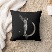 ヴィンテージアールヌーボームーンガール クッション (ブランケット)