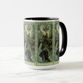 ヴィンテージアールヌーボームーンバイアルフォンスミュシャ マグカップ (正面右)