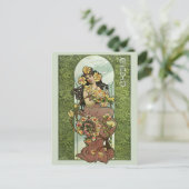 ヴィンテージアールヌーボーメイウーマンバイガスパールキャンプス ポストカード (スタンド正面)