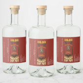 ヴィンテージアールヌーボーメープルシロップテンプレート リキュールボトルラベル (ボトル)