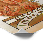 ヴィンテージアールヌーボーモエチャンドンクレマントインペリアル ポスター (角)