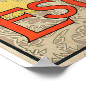 ヴィンテージアールヌーボーモサイコスエスコフェテヘラy CA ポスター (角)