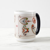 ヴィンテージアールヌーボーモノグラ絵を描ムズバイミュシャ モーフィングマグカップ (正面右)