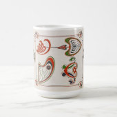 ヴィンテージアールヌーボーモノグラ絵を描ムズバイミュシャ モーフィングマグカップ (中央)