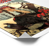 ヴィンテージアールヌーボーモラヴィア先生コーアミュシャ ポスター (角)