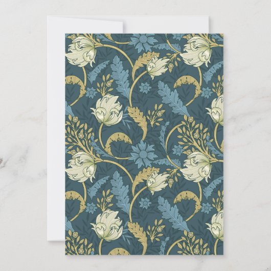 ヴィンテージアールヌーボーモリスガーデン結婚フローラ 招待状 (裏面)