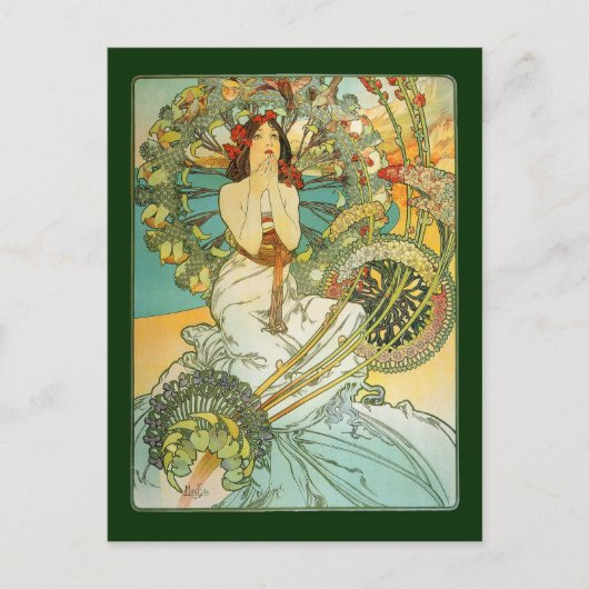 ヴィンテージアールヌーボーモンテカルロはがき ポストカード (正面)