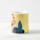 ヴィンテージアールヌーボーモーニングサンルースターコーヒーマグ コーヒーマグカップ (中央)