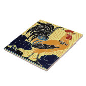 ヴィンテージアールヌーボーモーニングサンルースター タイル (側面)