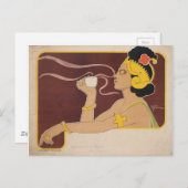 ヴィンテージアールヌーボーラジャ・コーヒー広告 ポストカード (正面/裏面)