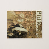 ヴィンテージアールヌーボーラブロマンス、フリートバイミュシャ ジグソーパズル (横)