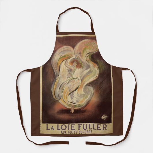 ヴィンテージアールヌーボーラロイフラーダンモダンサー エプロン (正面)
