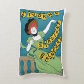 ヴィンテージアールヌーボーリヴォルノセノリータ踊り アクセントクッション (裏面(縦))