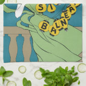 ヴィンテージアールヌーボーリヴォルノセノリータ踊り キッチンタオル (折り畳み)