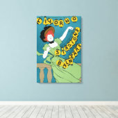 ヴィンテージアールヌーボーリヴォルノセノリータ踊り キャンバスプリント (インサイチュ (ウッドフロア))