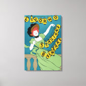 ヴィンテージアールヌーボーリヴォルノセノリータ踊り キャンバスプリント (正面)