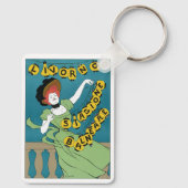 ヴィンテージアールヌーボーリヴォルノセノリータ踊り キーホルダー (裏面)