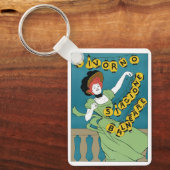 ヴィンテージアールヌーボーリヴォルノセノリータ踊り キーホルダー (正面)