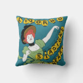 ヴィンテージアールヌーボーリヴォルノセノリータ踊り クッション (裏面)