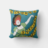 ヴィンテージアールヌーボーリヴォルノセノリータ踊り クッション (正面)