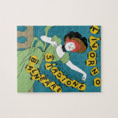 ヴィンテージアールヌーボーリヴォルノセノリータ踊り ジグソーパズル (横)