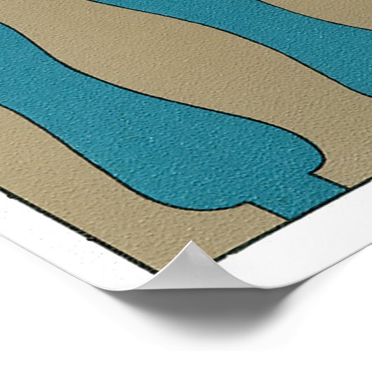 ヴィンテージアールヌーボーリヴォルノセノリータ踊り ポスター (角)