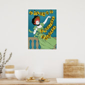 ヴィンテージアールヌーボーリヴォルノセノリータ踊り ポスター (キッチン)