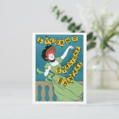 ヴィンテージアールヌーボーリヴォルノセノリータ踊り ポストカード (スタンド正面)