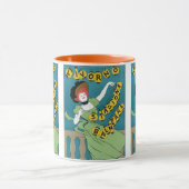 ヴィンテージアールヌーボーリヴォルノセノリータ踊り マグカップ (中央)