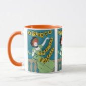ヴィンテージアールヌーボーリヴォルノセノリータ踊り マグカップ (左)