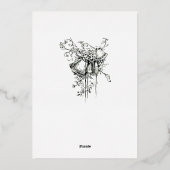 ヴィンテージアールヌーボーリーフィつる植物縁ど 箔招待状 (裏面)