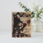 ヴィンテージアールヌーボールグリロン,男性がビールを飲む ポストカード (スタンド正面)