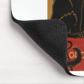 ヴィンテージアールヌーボールチャットノアブラックキャット マウスパッド (コーナー)