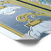 ヴィンテージアールヌーボールベックリャワリスプライバットリヴェモント ポスター (角)