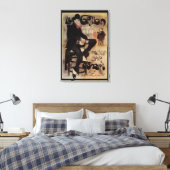 ヴィンテージアールヌーボール・グリロン、男性ビールを飲む キャンバスプリント (インサイチュ (寝室))