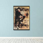 ヴィンテージアールヌーボール・グリロン、男性ビールを飲む キャンバスプリント (インサイチュ (ウッドフロア))