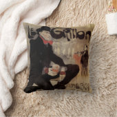 ヴィンテージアールヌーボール・グリロン、男性ビールを飲む クッション (ブランケット)