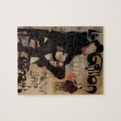 ヴィンテージアールヌーボール・グリロン、男性ビールを飲む ジグソーパズル (横)