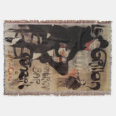 ヴィンテージアールヌーボール・グリロン、男性ビールを飲む スローブランケット (正面)