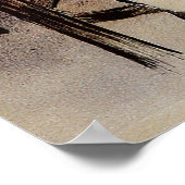 ヴィンテージアールヌーボール・グリロン、男性ビールを飲む ポスター (角)