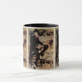 ヴィンテージアールヌーボール・グリロン、男性ビールを飲む マグカップ (中央)