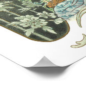 ヴィンテージアールヌーボーレディ |パーソナライズされた | ポスター (角)